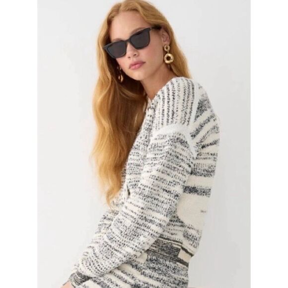 J. Crew Space-dyed textured cardigan sweater - Picture 4 of 15